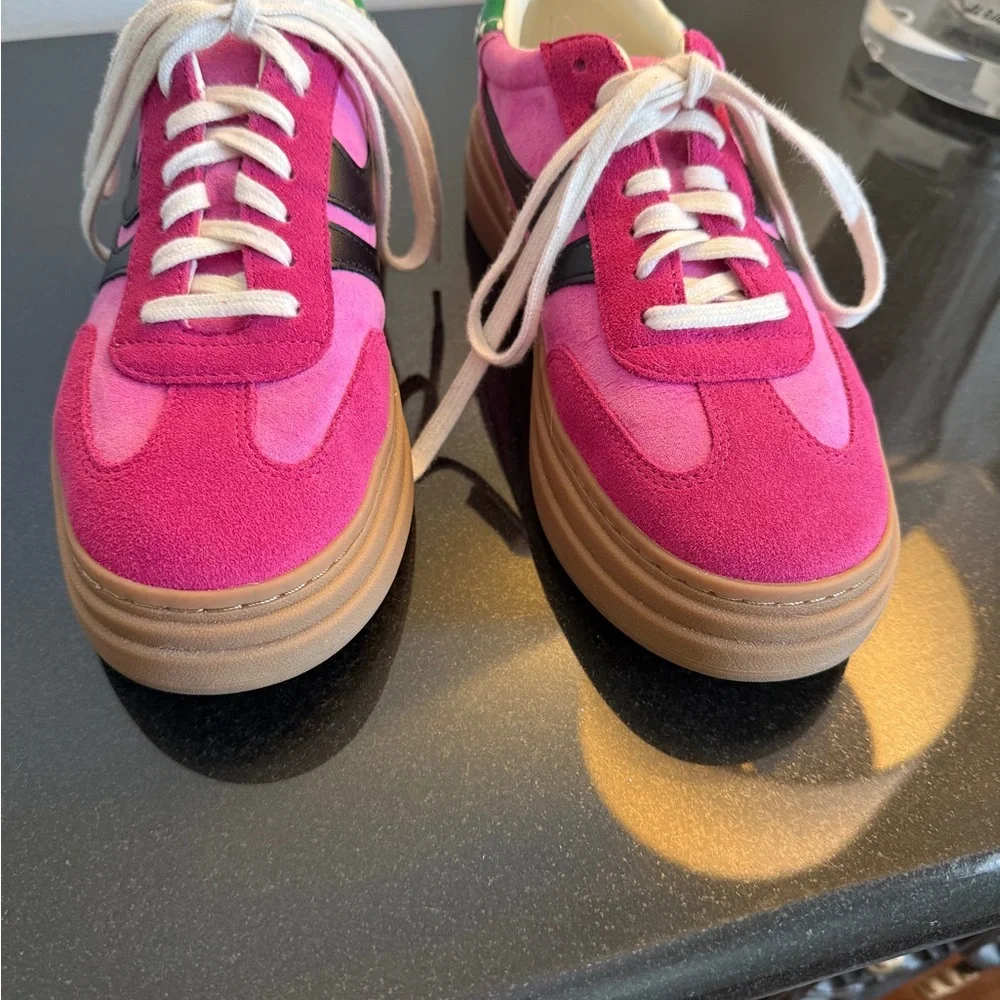 Steve Madden Pink and green platform sneaker - Picture 2 of 5